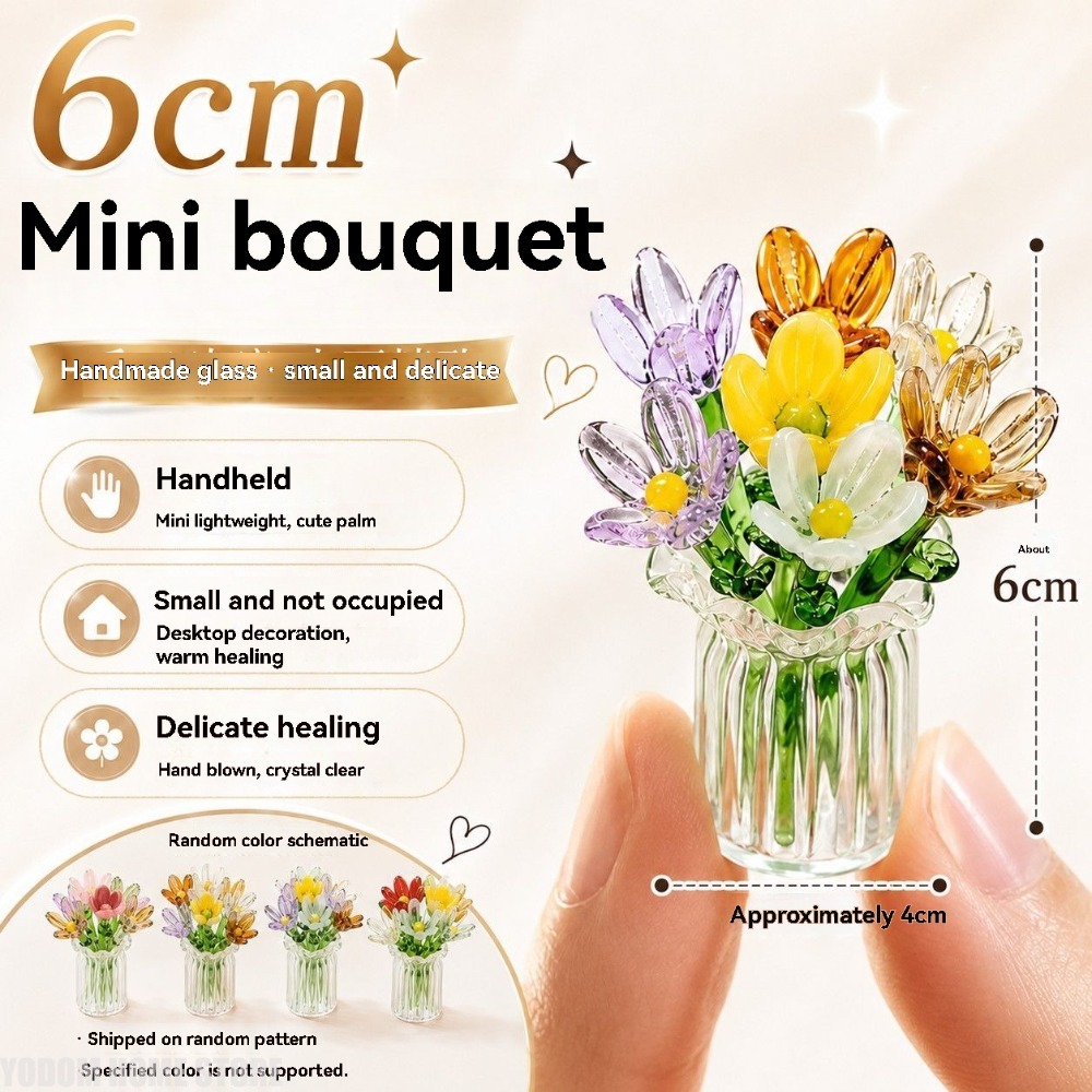 Florist Supply Vases - Handgefertigtes farbiges Glasblumen-Ornament, romantisches Hochzeits- und